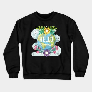 Summer shirt that simply says Hello, pass a smile on Crewneck Sweatshirt